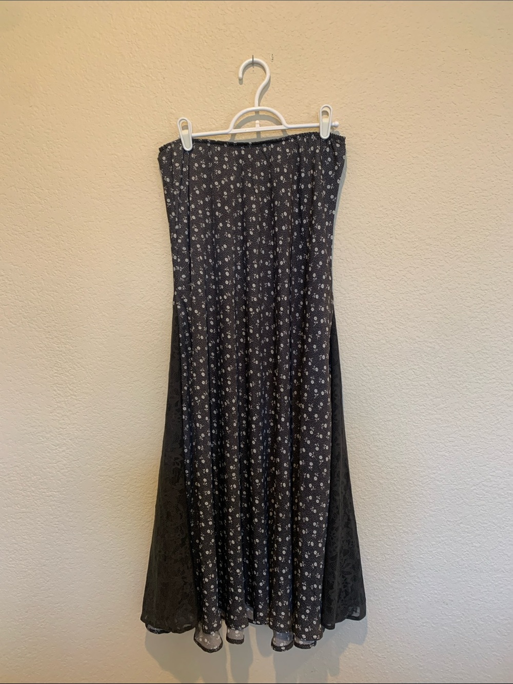 aerie Black Floral Print Maxi Skirt NWOT
